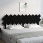 Solid black pine wood bed headboard 196x3x80.5 cm by vidaXL, Headboards and footboards - Ref: Foro24-819244, Price: 38,27 €, ...