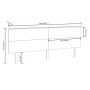 Cabecero de cama madera maciza de pino negro 204x6x82,5 cm de vidaXL, Cabeceros y pies de cama - Ref: Foro24-819194, Precio: ...