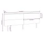 Solid black pine wood bed headboard 204x6x82.5 cm by vidaXL, Headboards and footboards - Ref: Foro24-819194, Price: 59,56 €, ...
