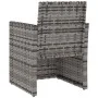 Muebles de jardín con cojines 3 piezas ratán sintético gris de vidaXL, Conjuntos de jardín - Ref: Foro24-319191, Precio: 126,...