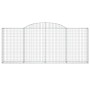 Cestas de gaviones 9 uds forma de arco hierro 300x30x120/140 cm