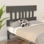 Solid gray pine wood bed headboard 123.5x3x81 cm by vidaXL, Headboards and footboards - Ref: Foro24-819112, Price: 28,70 €, D...
