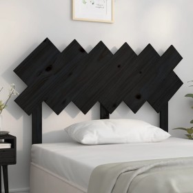 Cabecero de cama madera maciza de pino negro 122,5x3x80,5 cm de vidaXL, Cabeceros y pies de cama - Ref: Foro24-819214, Precio...