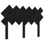 Cabecero de cama madera maciza de pino negro 122,5x3x80,5 cm de vidaXL, Cabeceros y pies de cama - Ref: Foro24-819214, Precio...
