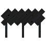 Solid black pine wood bed headboard 122.5x3x80.5 cm by vidaXL, Headboards and footboards - Ref: Foro24-819214, Price: 28,70 €...