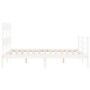Weißer Massivholzbettrahmen mit Kopfteil 120x200 cm von vidaXL, Betten und Lattenroste - Ref: Foro24-3195087, Preis: 118,75 €...