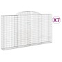 Cestas de gaviones 7 uds forma de arco hierro 300x30x160/180 cm