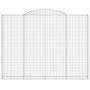 Cestas de gaviones 2 uds forma de arco hierro 300x30x220/240 cm