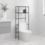 2-tier shelf above black iron toilet 53.5x28x143 cm by vidaXL, Towel racks - Ref: Foro24-343133, Price: 25,36 €, Discount: %