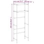 2-tier shelf above black iron toilet 53.5x28x143 cm by vidaXL, Towel racks - Ref: Foro24-343133, Price: 25,36 €, Discount: %