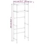 2-tier shelf above black iron toilet 53.5x28x143 cm by vidaXL, Towel racks - Ref: Foro24-343133, Price: 25,05 €, Discount: %