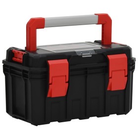 Caja de herramientas negra y roja 45x28x26,5 cm