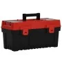 Set of 2-piece black and red polypropylene toolboxes by vidaXL, Toolboxes - Ref: Foro24-152103, Price: 48,85 €, Discount: %