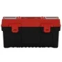 Set of 2-piece black and red polypropylene toolboxes by vidaXL, Toolboxes - Ref: Foro24-152103, Price: 48,85 €, Discount: %