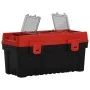 Set of 2-piece black and red polypropylene toolboxes by vidaXL, Toolboxes - Ref: Foro24-152103, Price: 48,85 €, Discount: %