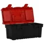 Set of 2-piece black and red polypropylene toolboxes by vidaXL, Toolboxes - Ref: Foro24-152103, Price: 48,85 €, Discount: %