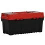 Set of 2-piece black and red polypropylene toolboxes by vidaXL, Toolboxes - Ref: Foro24-152103, Price: 48,85 €, Discount: %