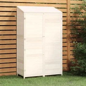 Cobertizo de jardín madera maciza abeto blanco 102x52x174,5cm de vidaXL, Cobertizos - Ref: Foro24-152191, Precio: 383,69 €, D...
