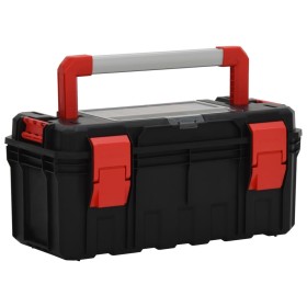 Caja de herramientas negra y roja 55x28x26,5 cm