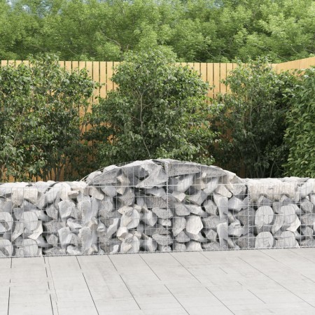 Cestas de gaviones 12 uds forma de arco hierro 300x50x60/80 cm