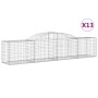 Cestas de gaviones 13 uds forma de arco hierro 300x50x60/80 cm
