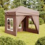 Folding party tent with taupe gray side walls 2x2 m by vidaXL, Tents and gazebos - Ref: Foro24-93505, Price: 123,18 €, Discou...