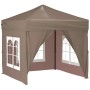 Folding party tent with taupe gray side walls 2x2 m by vidaXL, Tents and gazebos - Ref: Foro24-93505, Price: 123,18 €, Discou...