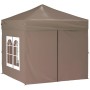 Folding party tent with taupe gray side walls 2x2 m by vidaXL, Tents and gazebos - Ref: Foro24-93505, Price: 123,18 €, Discou...