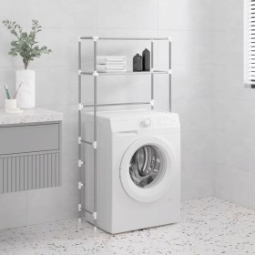2-tier shelving over washing machine gray iron 69x28x143 cm by vidaXL, Towel racks - Ref: Foro24-343132, Price: 24,90 €, Disc...