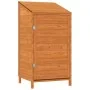 Cobertizo de jardín madera de abeto maciza marrón 55x52x112 cm de vidaXL, Cobertizos - Ref: Foro24-152181, Precio: 116,64 €, ...