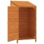Cobertizo de jardín madera de abeto maciza marrón 55x52x112 cm de vidaXL, Cobertizos - Ref: Foro24-152181, Precio: 116,64 €, ...