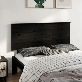 Cabecero de cama madera maciza de pino negro 154x6