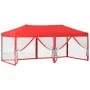 Carpa para fiestas plegable con paredes laterales rojo 3x6 m de vidaXL, Carpas y cenadores - Ref: Foro24-93555, Precio: 192,5...