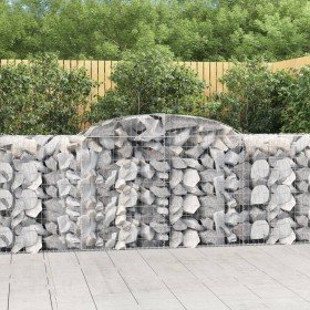 Cestas de gaviones 8 uds forma de arco hierro 300x50x100/120 cm en Maceteros y jardineras | Comprar online en Foro24