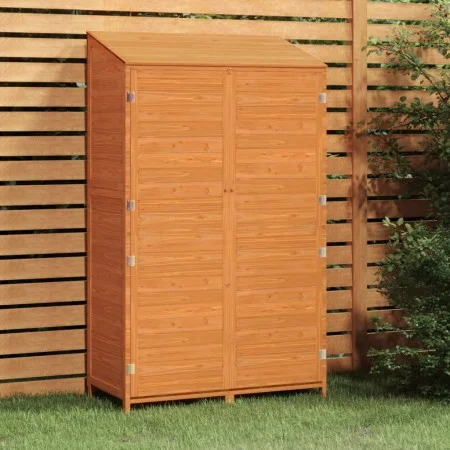 Gartenschuppen aus massivem braunem Tannenholz, 102 x 52 x 174,5 cm von vidaXL, Schuppen - Ref: Foro24-152193, Preis: 279,50 ...