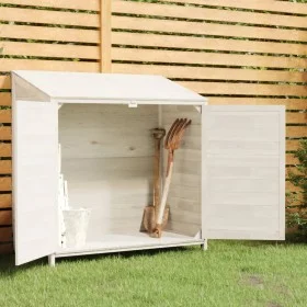 Solid white fir wood garden shed 102x52x112 cm by vidaXL, Sheds - Ref: Foro24-152183, Price: 202,12 €, Discount: %