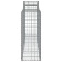 Cestas de gaviones 3 uds forma de arco hierro 300x50x120/140 cm