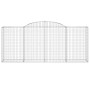 Cestas de gaviones 8 uds forma de arco hierro 300x50x120/140 cm