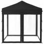 Faltbares Partyzelt mit Seitenwänden schwarz 2x2 m von vidaXL, Zelte und Pavillons - Ref: Foro24-93511, Preis: 121,99 €, Raba...
