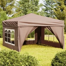 Folding party tent with taupe gray side walls 3x3 m by vidaXL, Tents and gazebos - Ref: Foro24-93526, Price: 145,16 €, Discou...