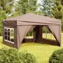 Folding party tent with taupe gray side walls 3x3 m by vidaXL, Tents and gazebos - Ref: Foro24-93526, Price: 145,16 €, Discou...