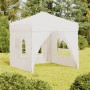 Faltbares Partyzelt mit Seitenwänden weiß 2x2 m von vidaXL, Zelte und Pavillons - Ref: Foro24-93503, Preis: 122,82 €, Rabatt: %
