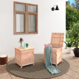Solid fir wood cushion storage box 50x50x56 cm by vidaXL, Outdoor storage boxes - Ref: Foro24-152162, Price: 87,25 €, Discoun...