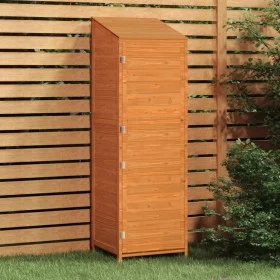 Cobertizo de jardín madera maciza de abeto marrón 55x52x174,5cm de vidaXL, Cobertizos - Ref: Foro24-152189, Precio: 209,39 €,...