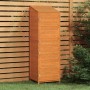 Cobertizo de jardín madera maciza de abeto marrón 55x52x174,5cm