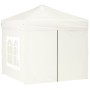 Carpa para fiestas plegable con paredes laterales crema 2x2 m de vidaXL, Carpas y cenadores - Ref: Foro24-93501, Precio: 125,...