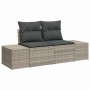 Conjunto de sofá de jardín 9 pcs Gris Claro Poliratán