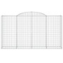Cestas de gaviones 9 uds forma de arco hierro 300x50x160/180 cm