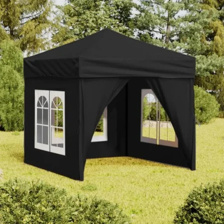 Folding party tent with side walls black 2x2 m by vidaXL, Tents and gazebos - Ref: Foro24-93504, Price: 126,12 €, Discount: %