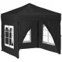 Folding party tent with side walls black 2x2 m by vidaXL, Tents and gazebos - Ref: Foro24-93504, Price: 126,12 €, Discount: %